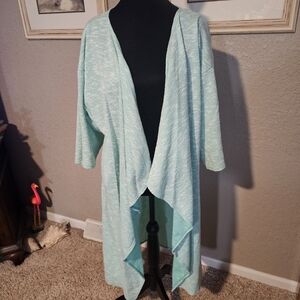 Lularoe Shirley seafoam green heathered print size medium